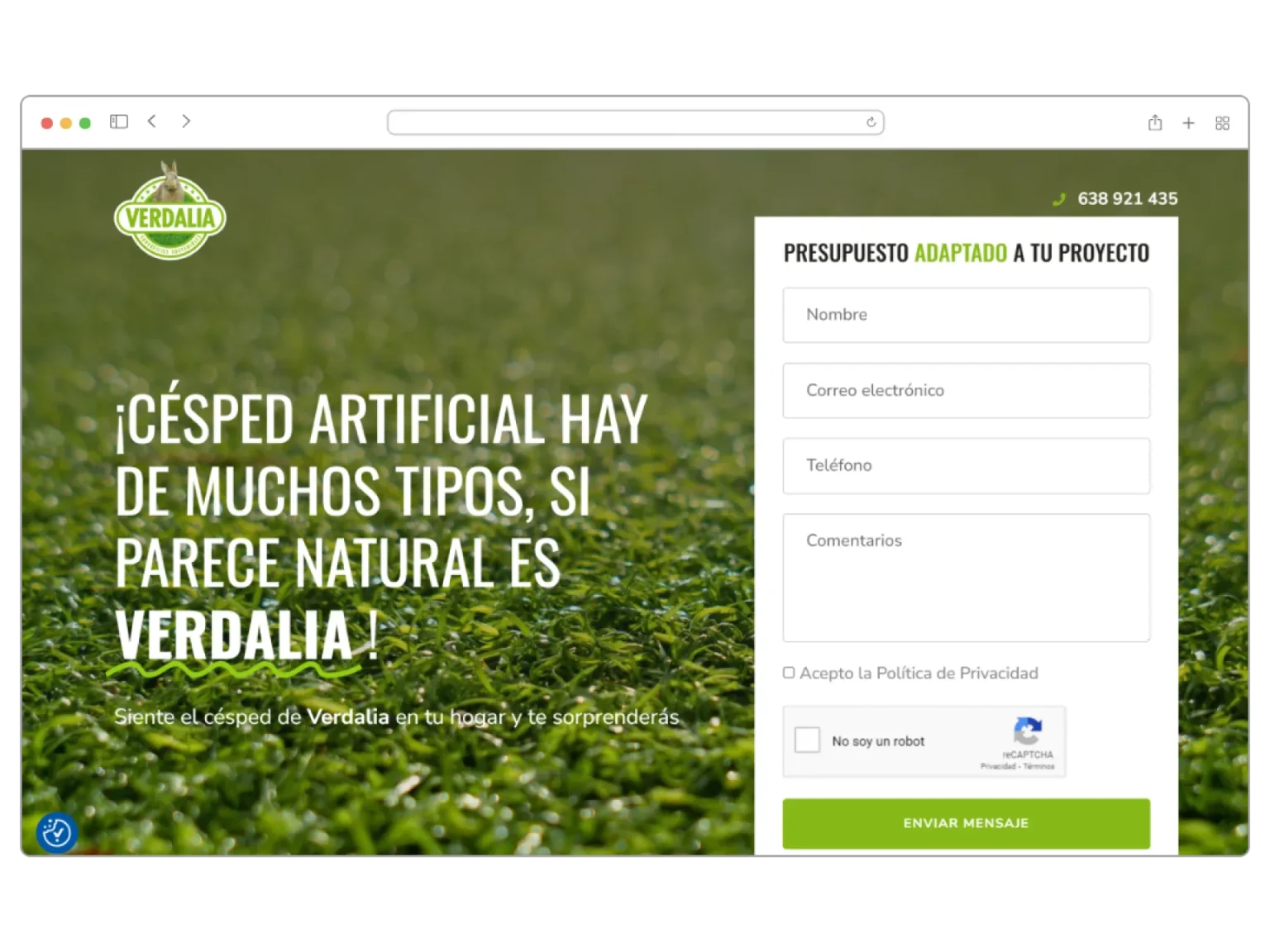 header cuadro verdalia desarrollo web para el diseño de páginas web en cartagena