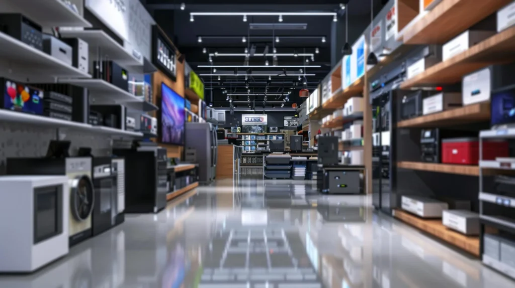 pasillo de una tienda de informática