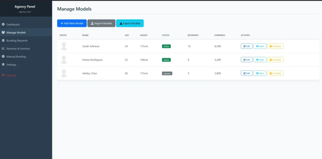 Agency ManagerModels