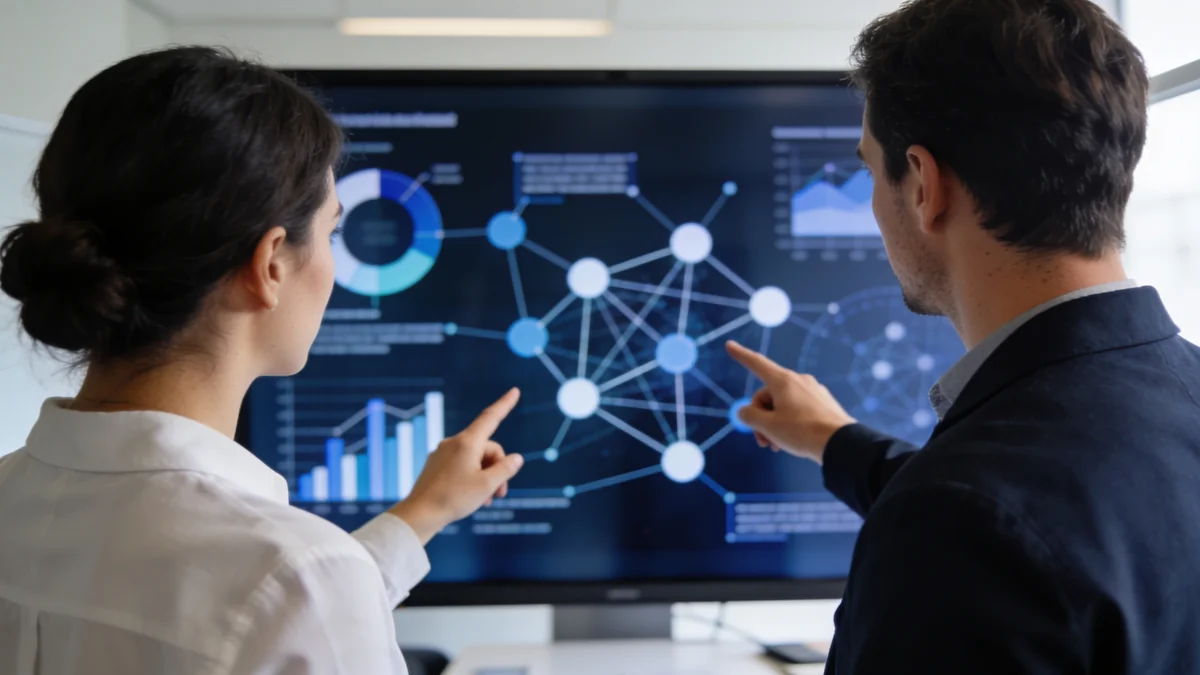 Equipo de marketing analizando datos estructurados y contenido para el posicionamiento GEO
