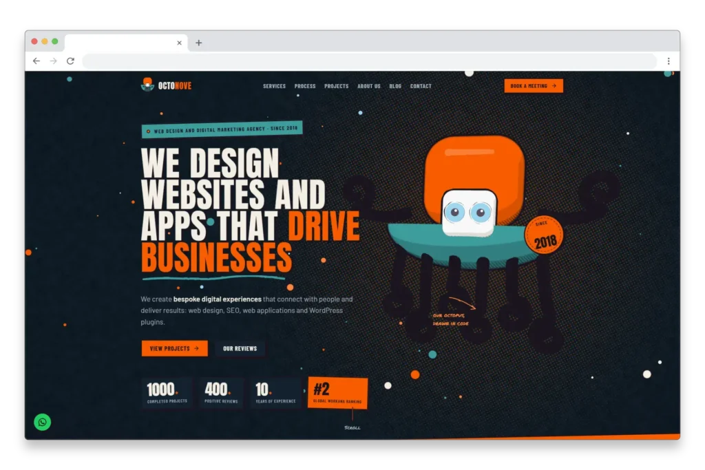 Landing Page 3D Octonove