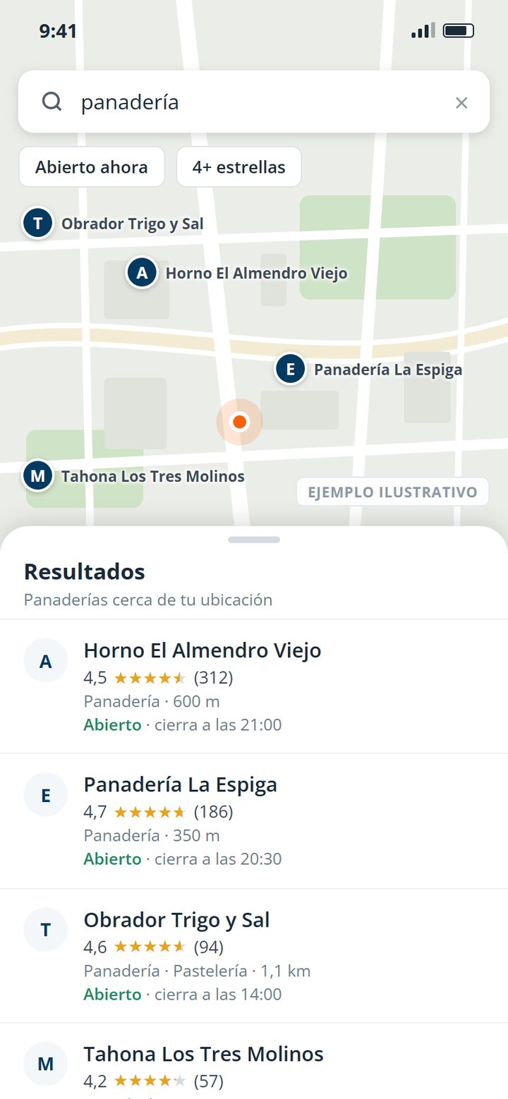 octonove src mock seo local ficha de google busqueda mapa Búsqueda local en el mapa desde el móvil