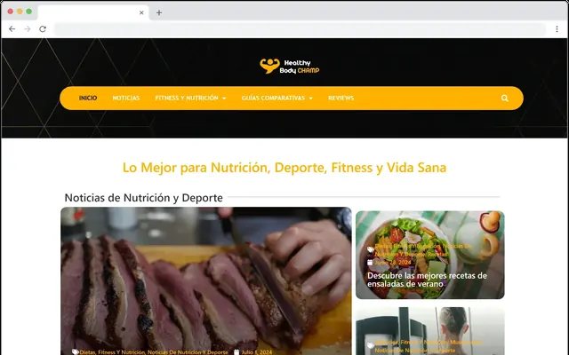 Captura de Healthy Body Champ (SEO), proyecto de Octonove